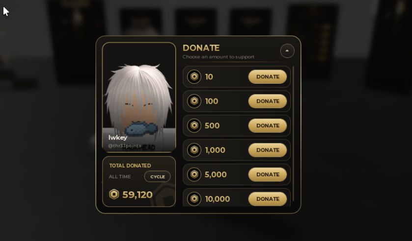 Donation Robux Pack Roblox Studio